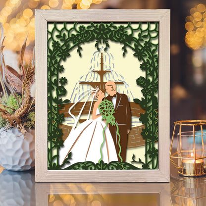 Wedding 4 – 3D Shadow Box SVG File for Cricut & Silhouette
