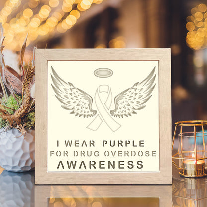 Overdose Awareness – 3D Paper Cut Shadow Box File - Cricut File - (8x8 inches) - VEKTOR KRAFT