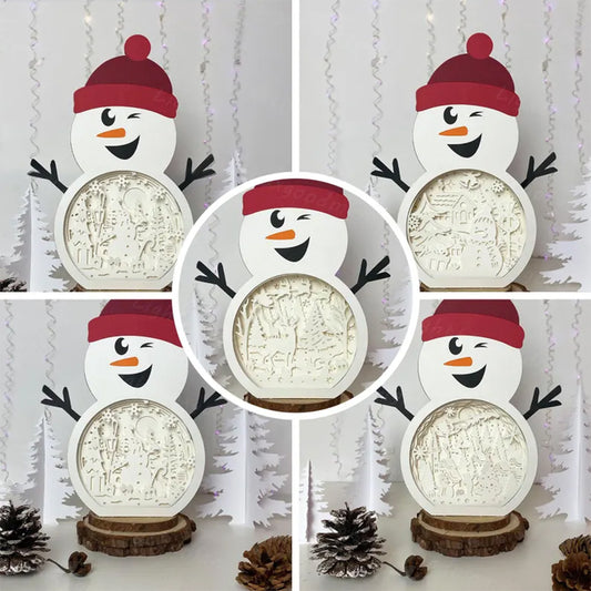Pack 5 Christmas – 3D Snowman Box File - Cricut File - VEKTOR KRAFT