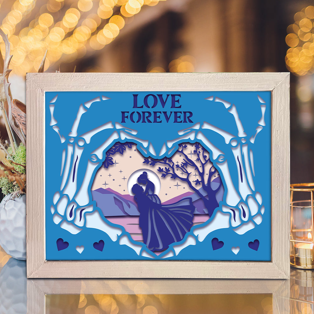 Love Forever – 3D Valentine Paper Cut Shadow Box File - Cricut File - (8x10 inches) - VEKTOR KRAFT