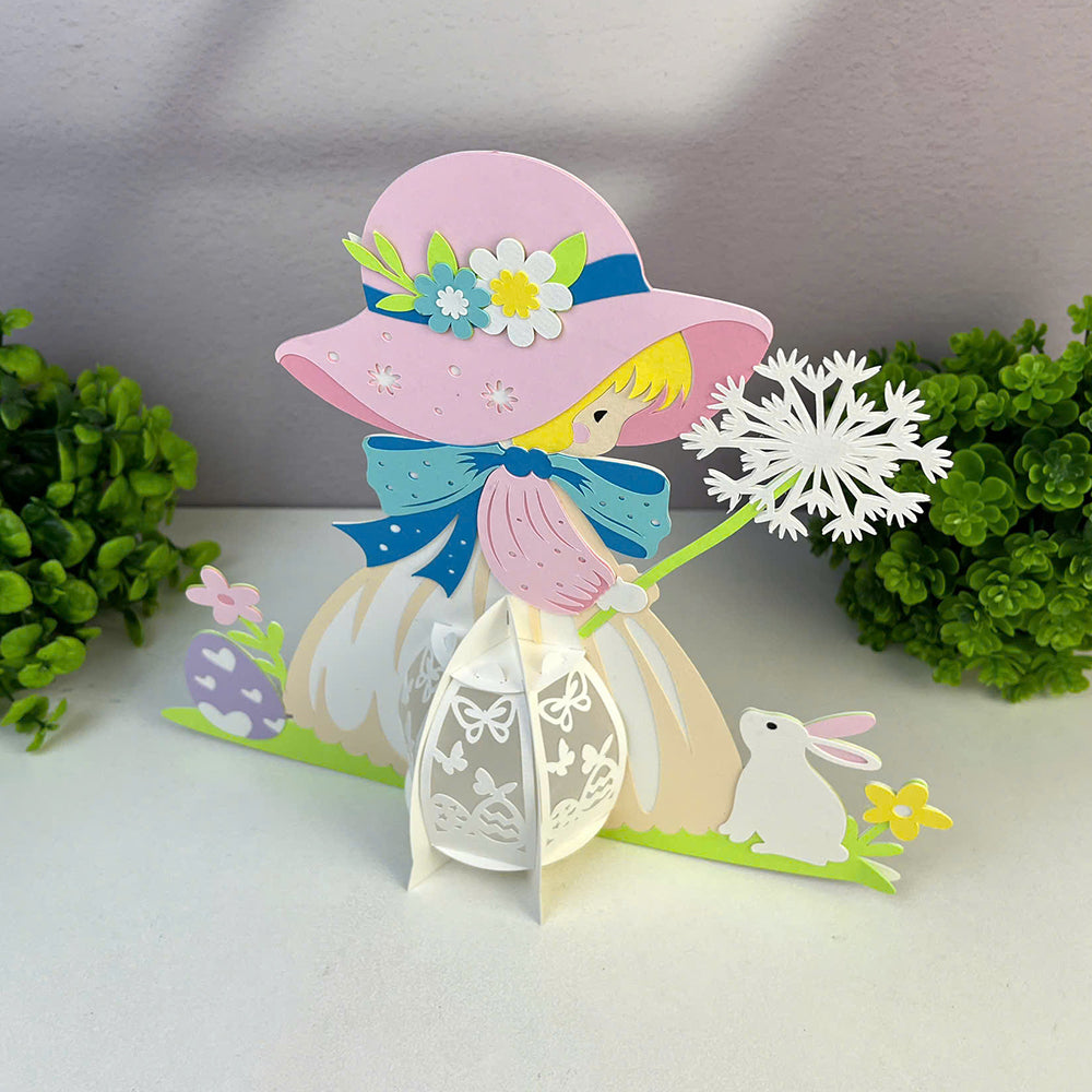 Easter Girls – 3D Lantern SVG File for Cricut & Silhouette