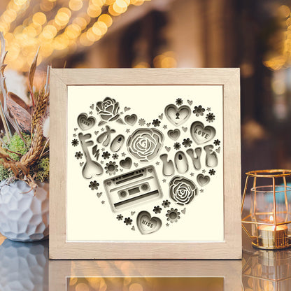 Valentine's Day – 3D Shadow Box SVG File for Cricut & Silhouette