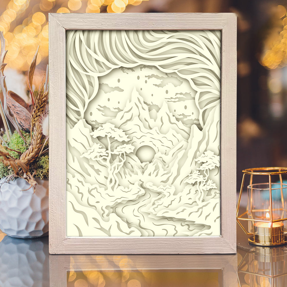 Valley – 3D Shadow Box SVG File for Cricut & Silhouette
