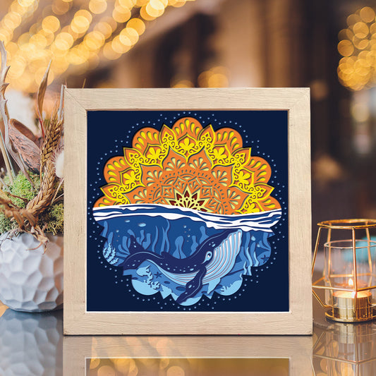 Whale Mandala – 3D Shadow Box SVG File for Cricut & Silhouette