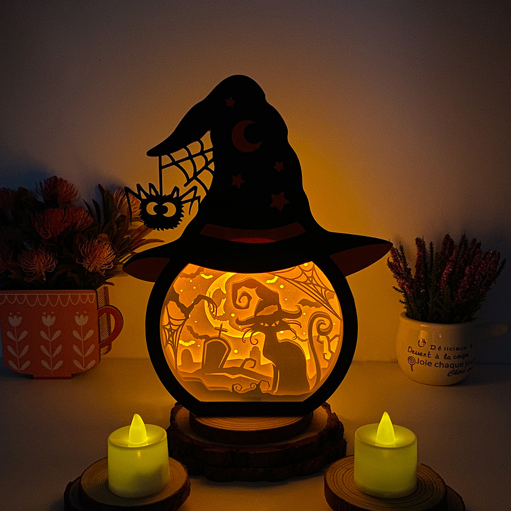 Cat Witch – 3D Box SVG File for Cricut & Silhouette