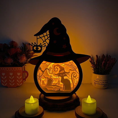 Cat Witch – 3D Box SVG File for Cricut & Silhouette