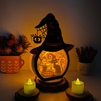 Cat Witch – 3D Box SVG File for Cricut & Silhouette