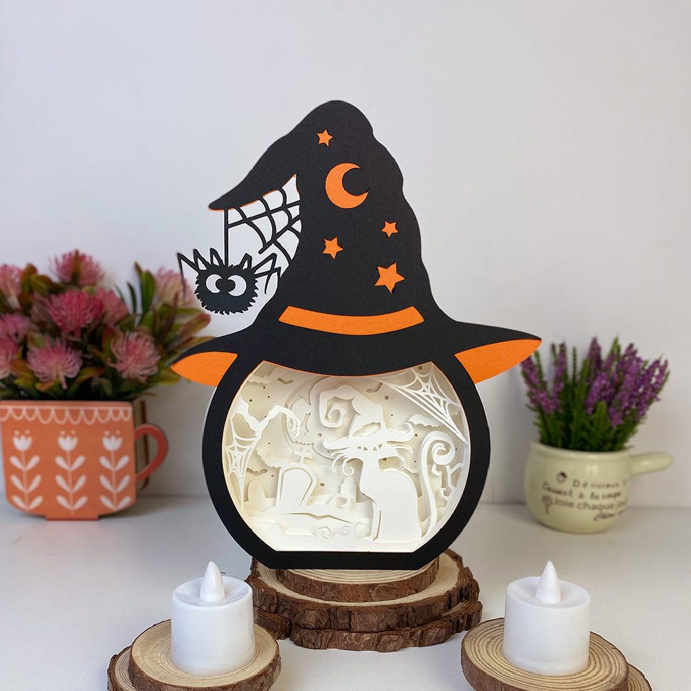 Cat Witch – 3D Box SVG File for Cricut & Silhouette