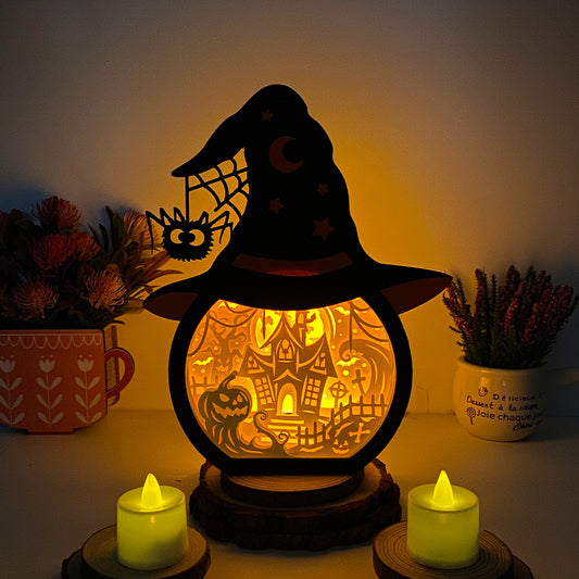 Haunted House – 3D Witch Hat Box File - Cricut File - VEKTOR KRAFT