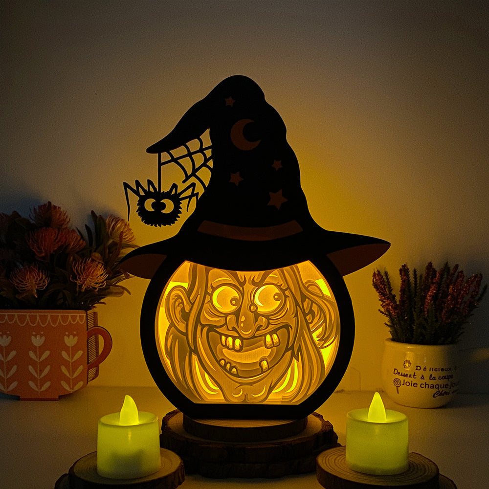 Old Witch – 3D Box SVG File for Cricut & Silhouette