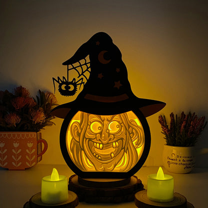 Old Witch – 3D Box SVG File for Cricut & Silhouette