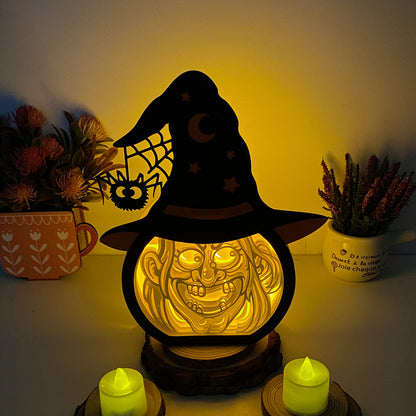 Old Witch – 3D Box SVG File for Cricut & Silhouette