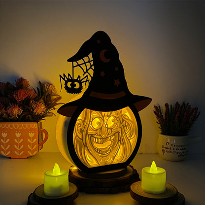 Old Witch – 3D Box SVG File for Cricut & Silhouette