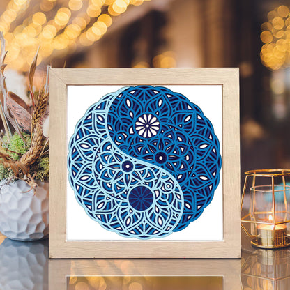 Yin Yang Mandala 2 – 3D Shadow Box SVG File for Cricut & Silhouette