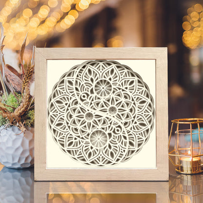Yin Yang Mandala 2 – 3D Shadow Box SVG File for Cricut & Silhouette