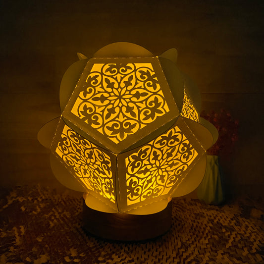 Mandala - 3D Pentagon Lantern File - Cricut File - VEKTOR KRAFT