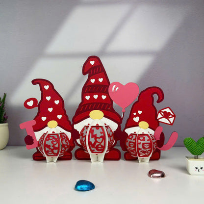 Gnome Valentine - 3D Valentine Paper Lantern File  - Cricut File  - VEKTOR KRAFT